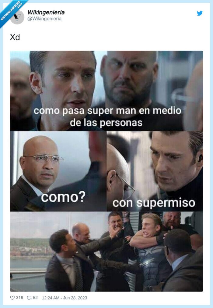 superman,supermiso,capitan america,chistaco