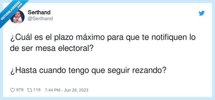 notificar,mesa electoral,máximo,rezando,elecciones