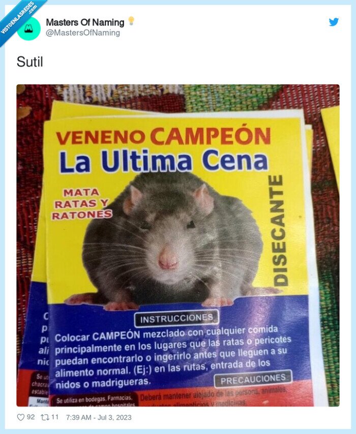 sutil,veneno,ratas