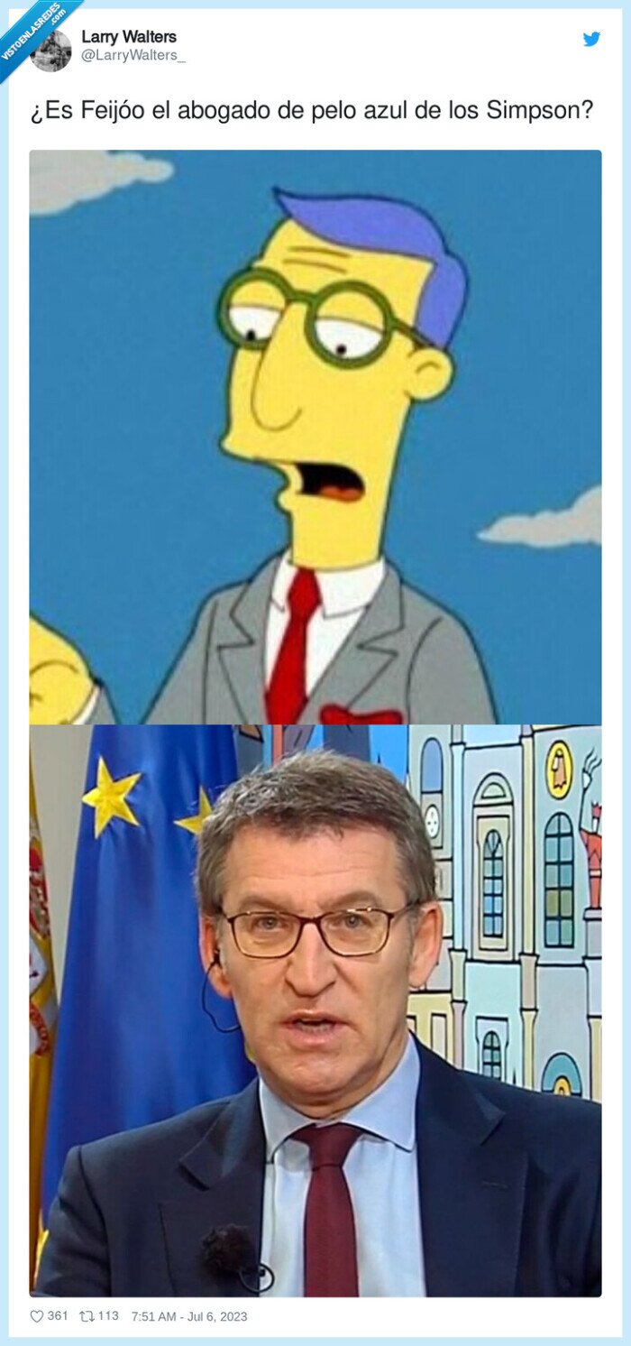 feijóo,abogado,simpson,pelo azul