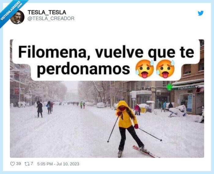 filomena,nieve,calor,verano