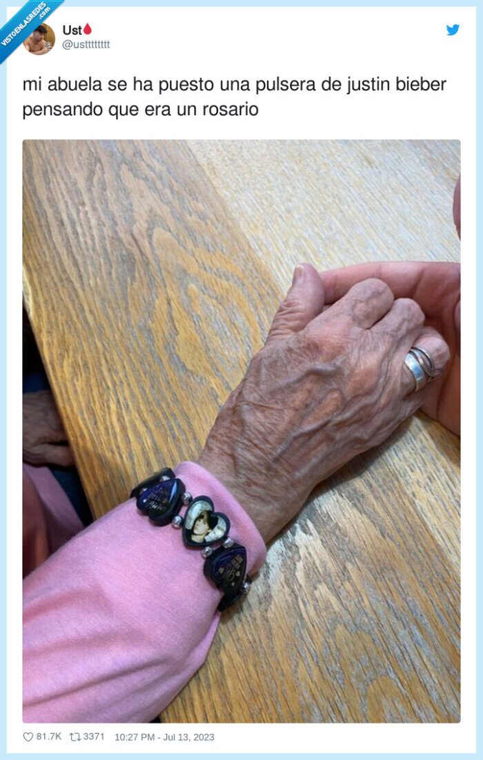 pensando,pulsera,rosario,abuela,justin bieber