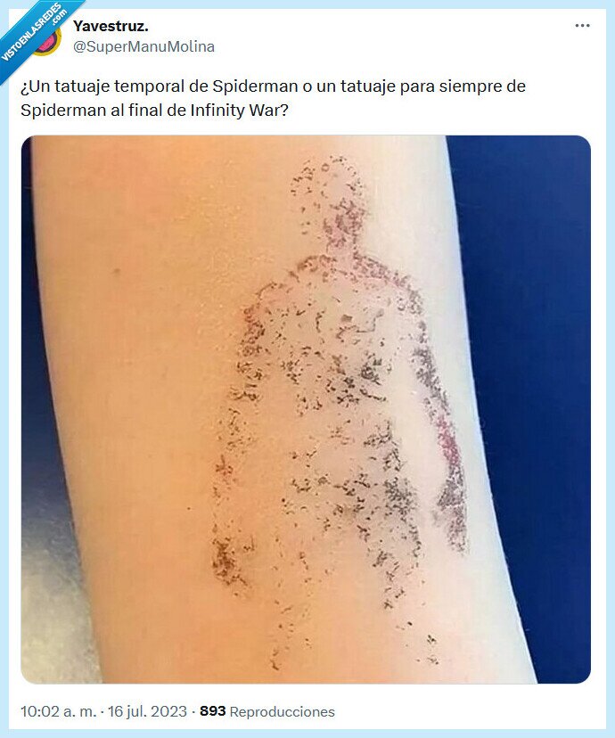 tatuaje,spiderman,infnity war