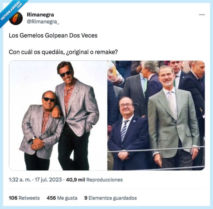 arnold schwarzenneger,iceta,original,gemelos golpean dos veces,remake