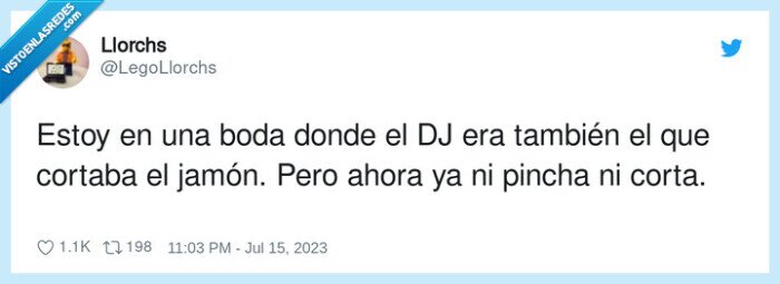 boda,cortar,jamón,pinchar,dj