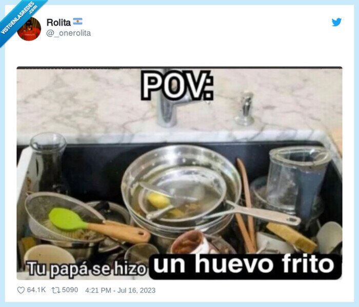 padre,cocinar,huevo frito,papa