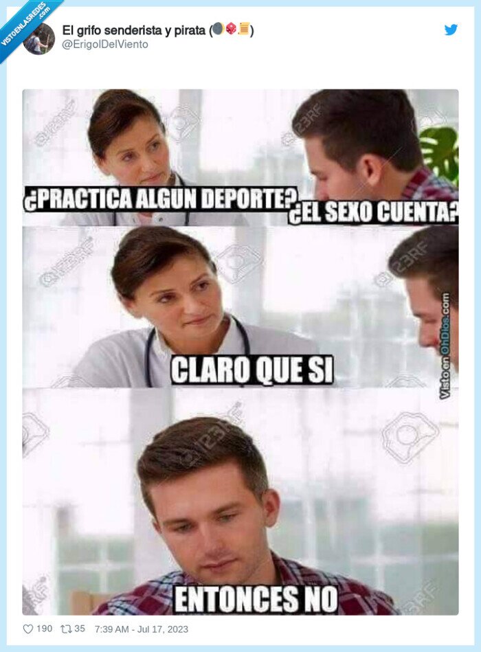 sexo,ejercicio,contar