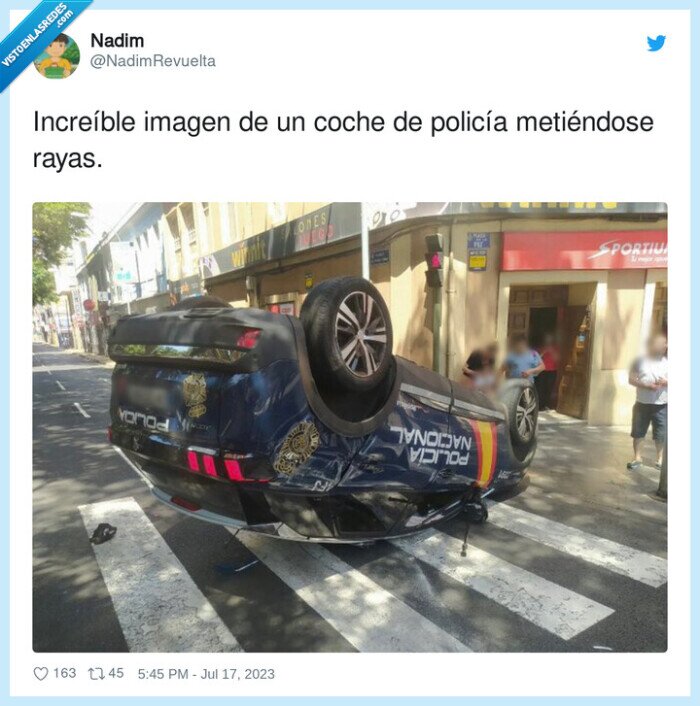 metiéndose,increíble,policía,imagen,coche,rayas
