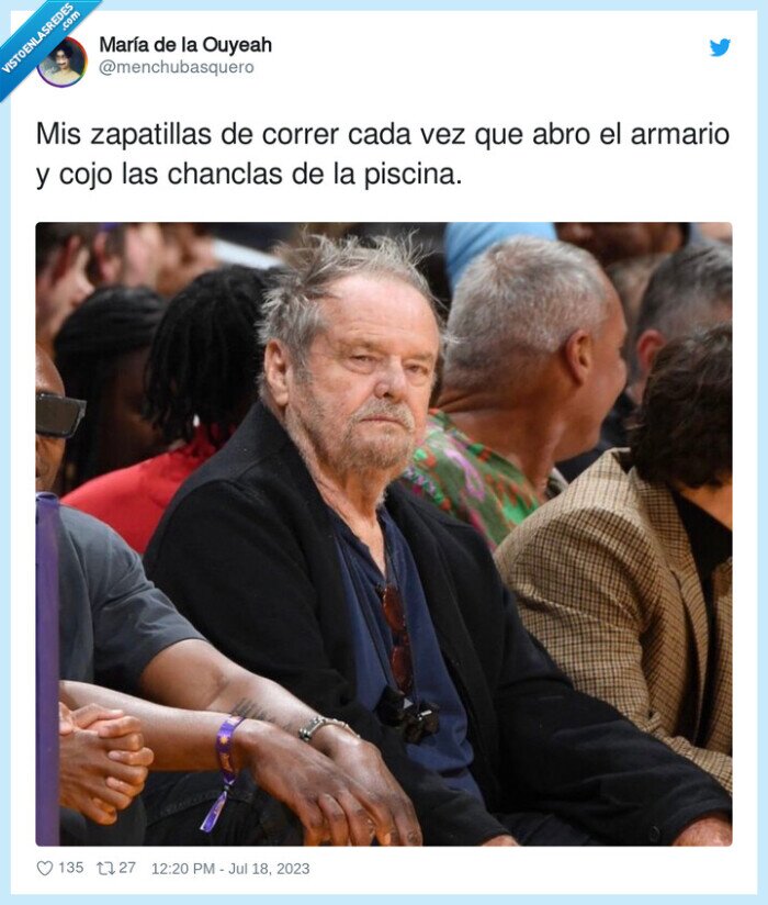 zapatillas,chanclas,armario,piscina,correr,jack nicholson