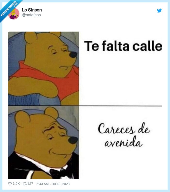 fatlta calle,winnie the pooh,avenida