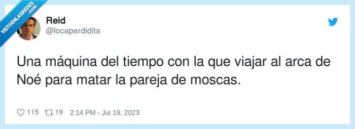 m&aacute;quina,tiempo,viajar,pareja,moscas,matar