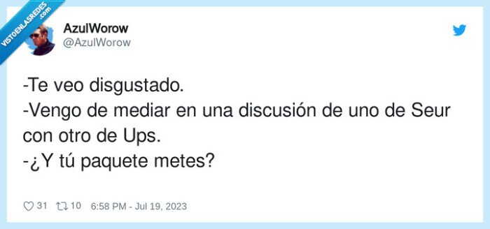 disgustado,discusión,paquete,mediar,meterse