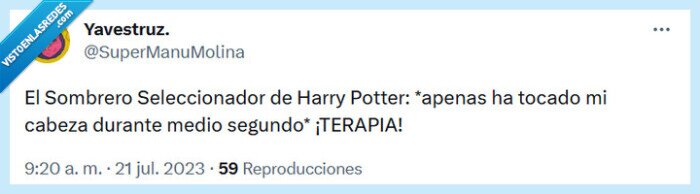 sombrero,seleecionador,harry potter,terapia