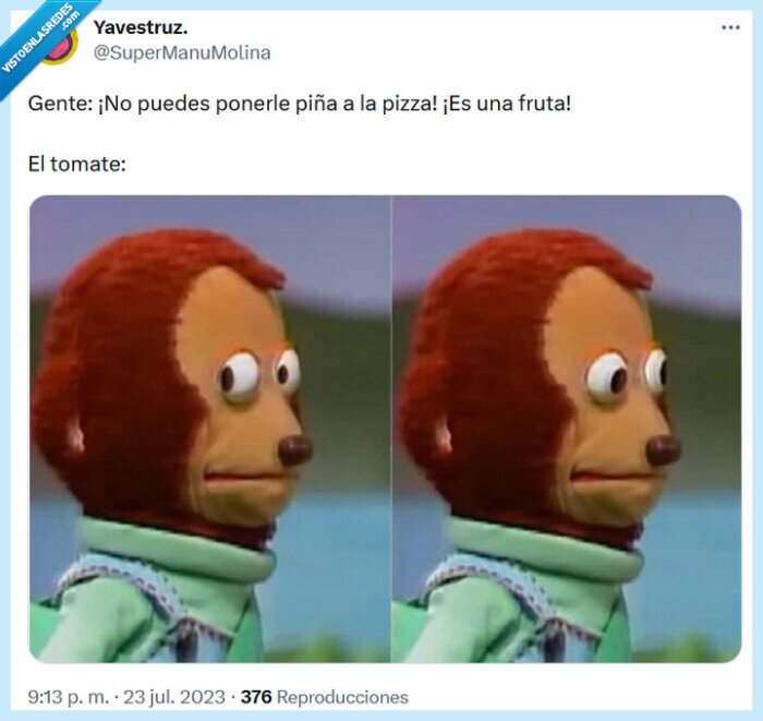 piña,pizza,fruta,tomate