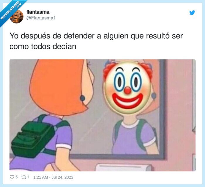 defender,payaso,mala persona