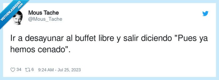 desayunar,buffet,cenado,libre,salir