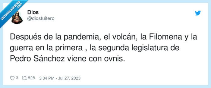 legislatura,pandemia,ovnis,extraterrestres,volcán,filomena,pedro sánchez