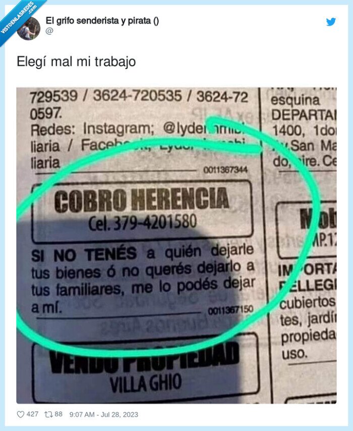 trabajo,elegir,herencia,cobrar