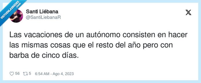 vacaciones,autónomo,mismo,barba