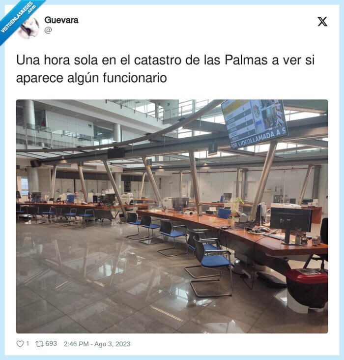 funcionario,catastro,aparece,las palmas,vacío