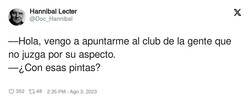 Enlace a Sabes que es el club adecuado cuanto de contestan así, por @Doc_Hannibal