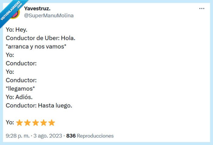 uber,conuctor,silencio,estrellas