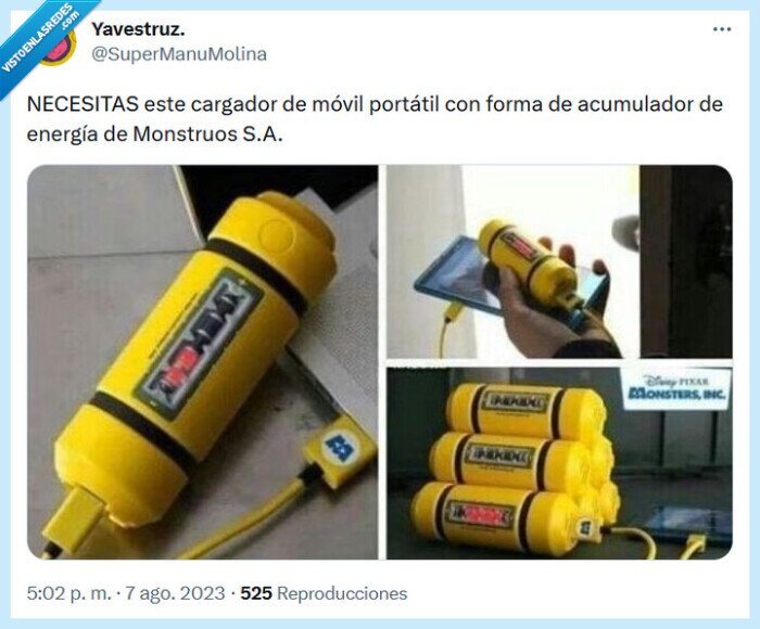 cargador,móvil,monstruos sa