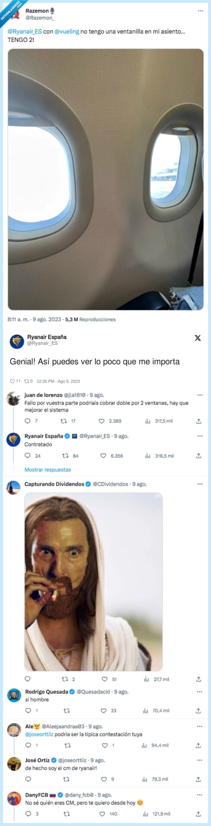 vueling,ryan air,ventana,zasca