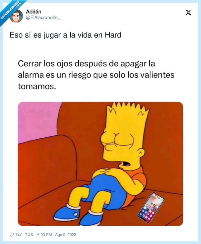alarma,apagar,cerrar los ojos,bart simpson