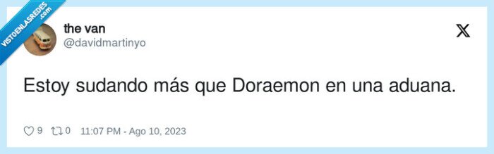 doraemon,sudando,aduana