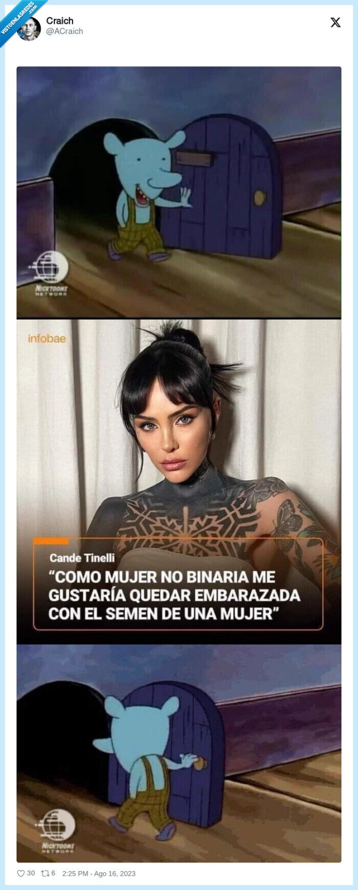desproposito,cande tinelli,no binaria,mujer,inseminada