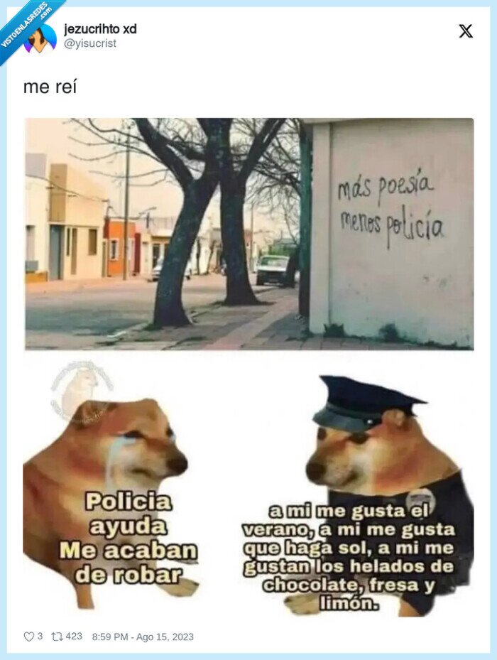doge,reirse,poesia,policia