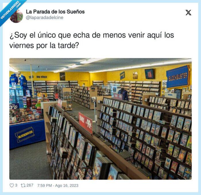 echar de menos,videoclub,blockbuster