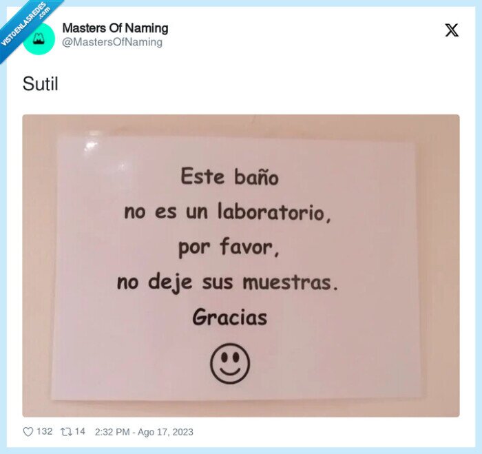 sutil,baño,caca,muestras,laboratorio
