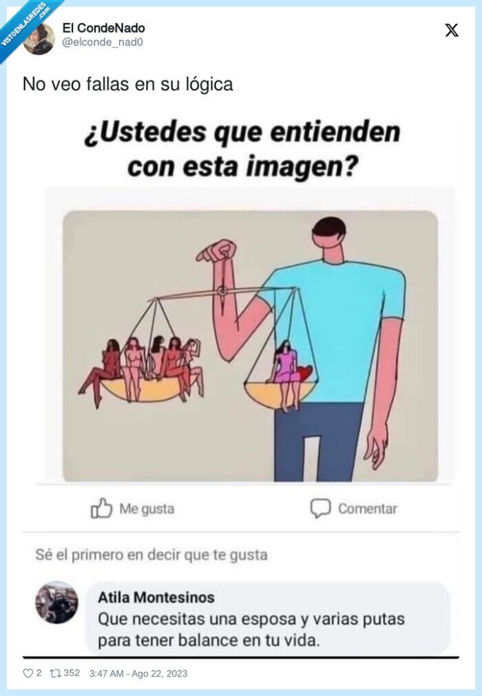 mujeres,p*tas,lógica,fallas,balanza