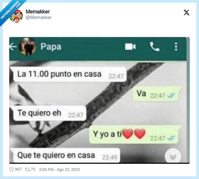 en casa,padre,querer,mandar