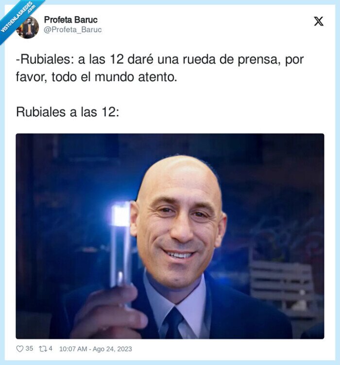 rubiales,rueda de prensa,neuralyzer,olvidar