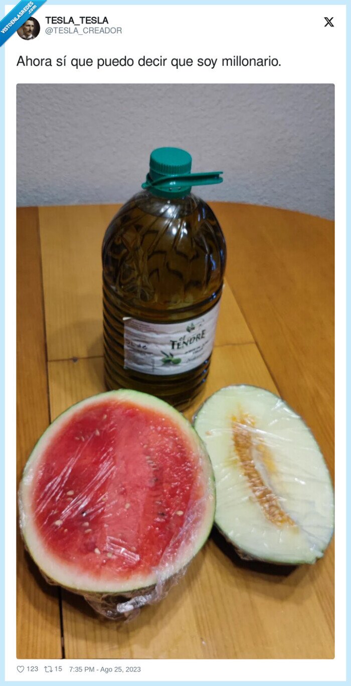 millonario,aceite de oliva,sandia,melón