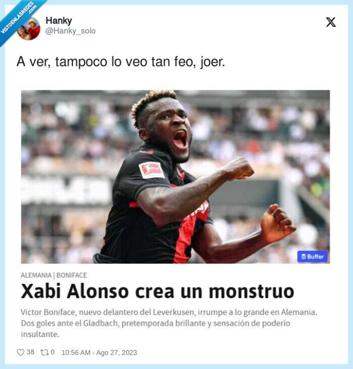 feo,monstruo,victor boniface,xabi alonso