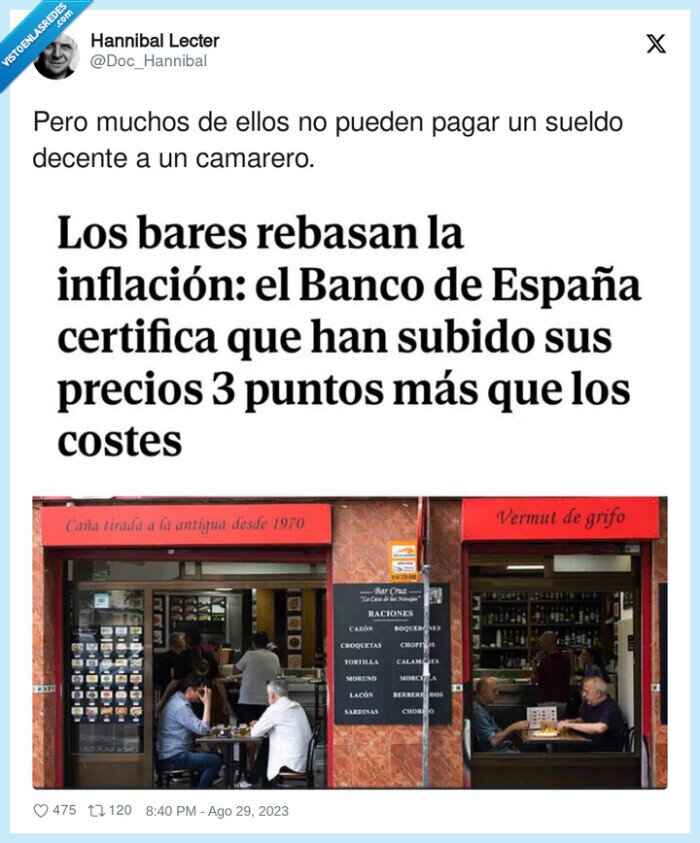 bares,inflacion,subir,precios