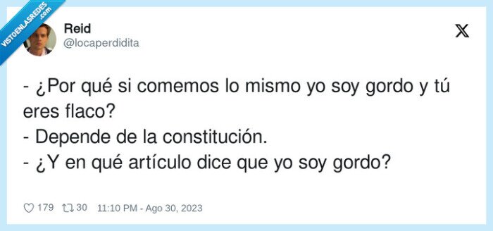 constitución,artículo,comer,depende,gordo,flaco