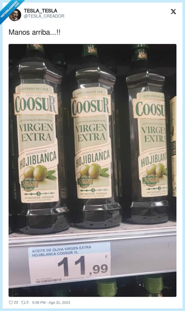 caro,atraco,aceite de oliva