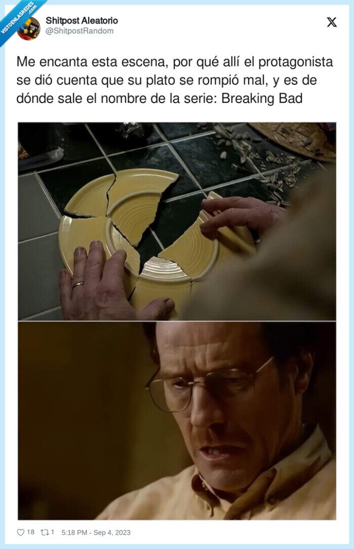 protagonista,breaking bad,plato,roto
