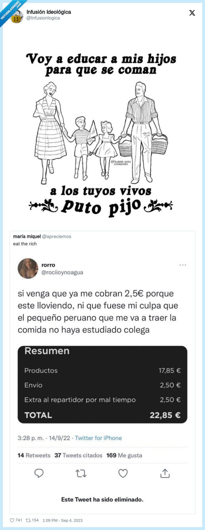 pijos,quejas,lluvia,repartidor