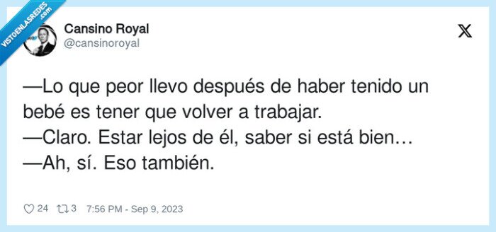 trabajar,volver,bebe