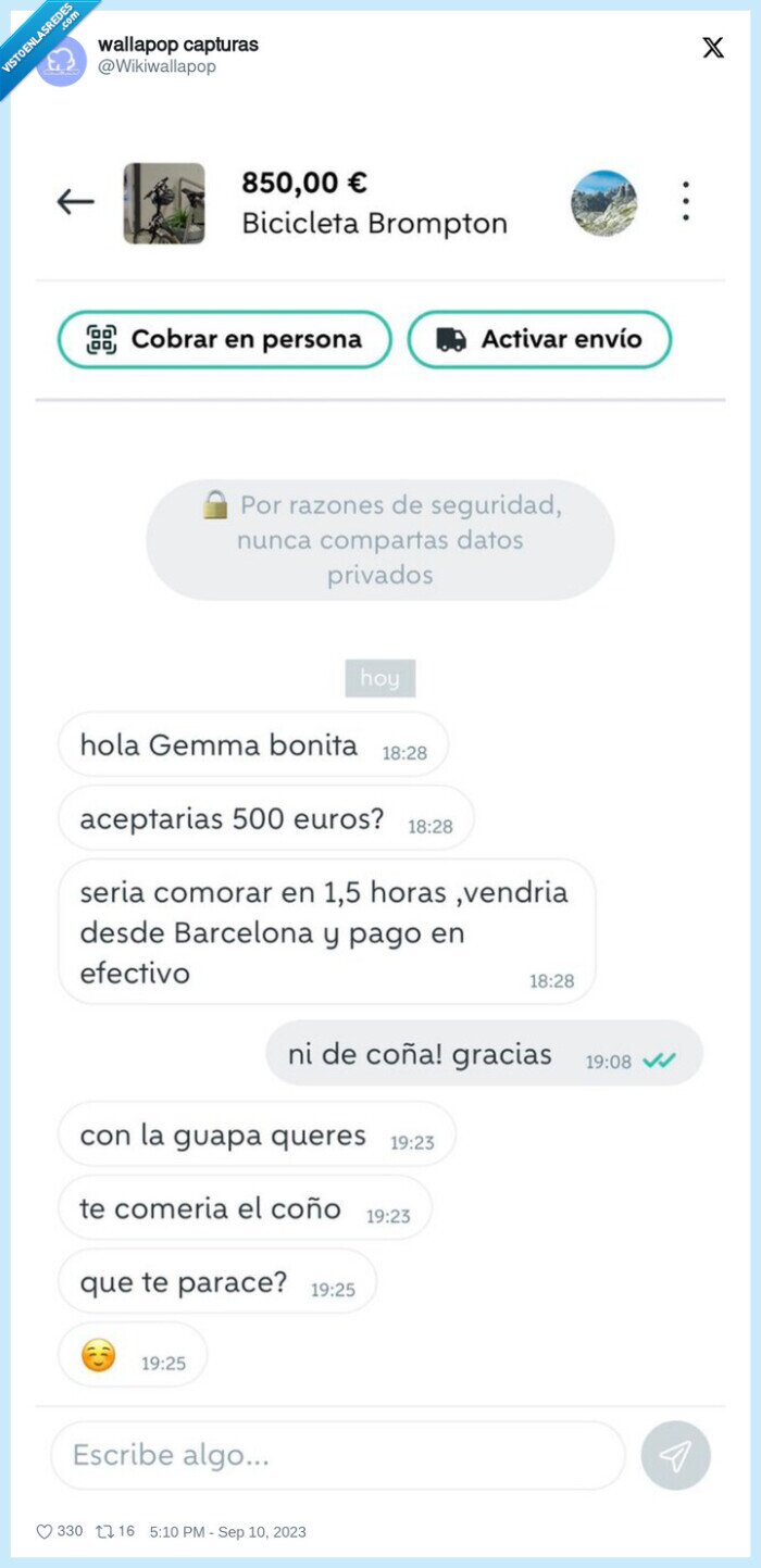 acoso,wallapop,bicicleta