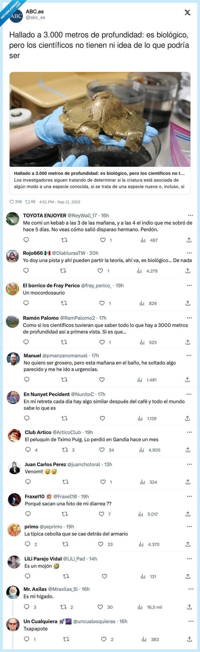 científicos,profundidad,biológico,hallado,caca