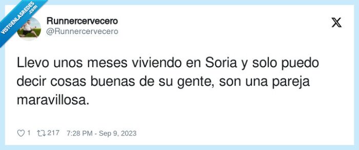 maravillosa,viviendo,buena gente,pareja,soria