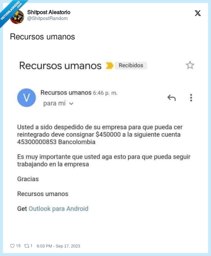scam,email,recursos umanos