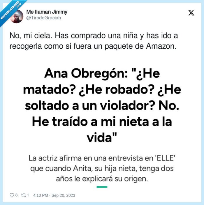 comprado,paquete,amazon,ana obregon,niña